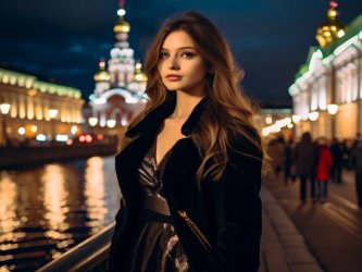 Девушка для сопровождения на белые ночи Петербурга с игрой взглядов, романтикой