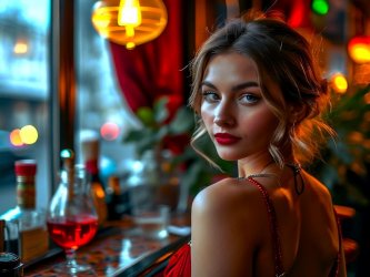 Внимание и общительность: Спутница для дерзкого вечера в скрытом баре Москва-Сити