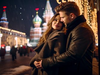 Романтическая поездка по городу Москве.