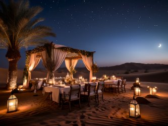 Эскорт-ужин под звёздами в пустыне с частным шеф-поваром