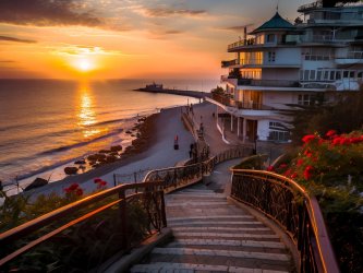 Сочи, закат, Берег: Как компаньонка может сделать вечернюю прогулку незабываемой