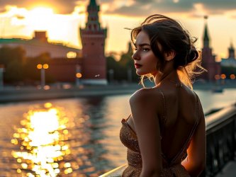 Эффектная женщина: сопровождение для вечерних прогулок по Москве-реке