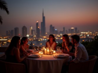 Эскорт и роскошь: Уникальность ужина на террасе в ресторане Дубая